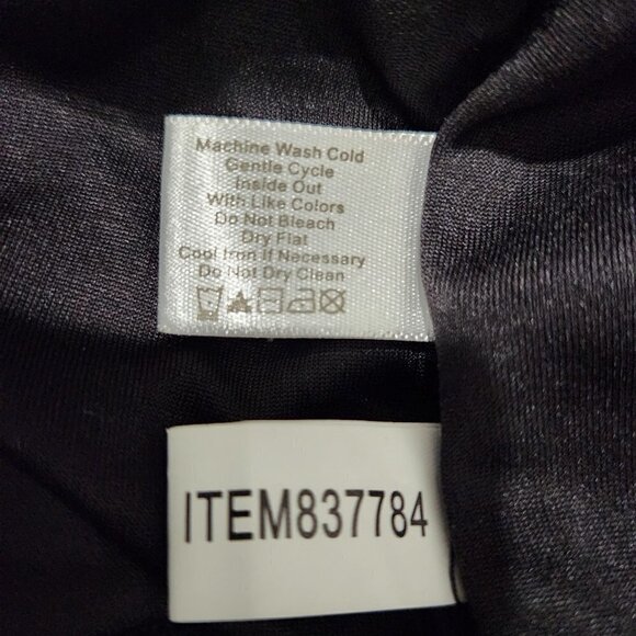 BOSTON Proper Black Gold Sparkle Ruched Side Cap Sleeve Mini Dress, L - Picture 7 of 8